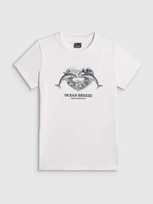 Zdjęcie produktu 4F T-shirt regular z nadrukiem damski - biały S