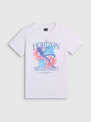 Zdjęcie produktu 4F T-shirt regular z nadrukiem damski - biały XS