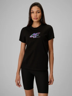 Zdjęcie produktu 4F T-shirt regular z nadrukiem damski - czarny M