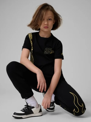 4F T-shirt regular z nadrukiem dziecięcy 4F x Bartosz Zmarzlik - czarny 158/164 (12-14 lat)