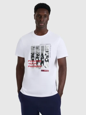 Zdjęcie produktu 4F T-shirt regular z nadrukiem męski - biały XXL