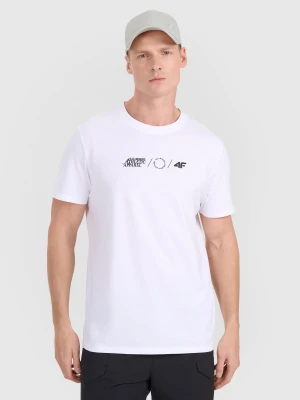 Zdjęcie produktu 4F T-shirt regular z nadrukiem męski - biały XXL