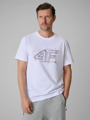 Zdjęcie produktu 4F T-shirt regular z nadrukiem męski - biały L