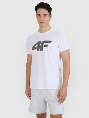 Zdjęcie produktu 4F T-shirt regular z nadrukiem męski - biały 3XL