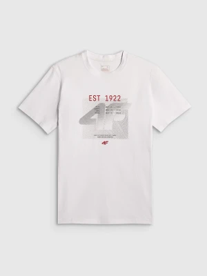 Zdjęcie produktu 4F T-shirt regular z nadrukiem męski - biały M