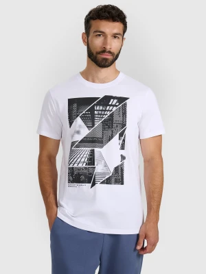 Zdjęcie produktu 4F T-shirt regular z nadrukiem męski - biały M