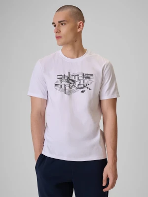Zdjęcie produktu 4F T-shirt regular z nadrukiem męski - biały XXL