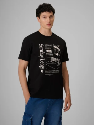 Zdjęcie produktu 4F T-shirt regular z nadrukiem męski - czarny L