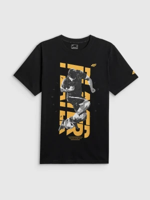 Zdjęcie produktu 4F T-shirt regular z nadrukiem męski - czarny XL