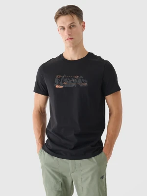 Zdjęcie produktu 4F T-shirt regular z nadrukiem męski - czarny L