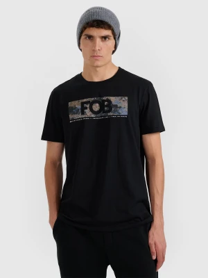 Zdjęcie produktu 4F T-shirt regular z nadrukiem męski - czarny 3XL