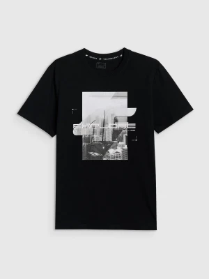 Zdjęcie produktu 4F T-shirt regular z nadrukiem męski - czarny S