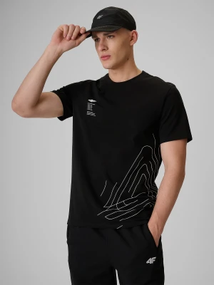 Zdjęcie produktu 4F T-shirt regular z nadrukiem męski - czarny S