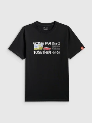 Zdjęcie produktu 4F T-shirt regular z nadrukiem męski - czarny L