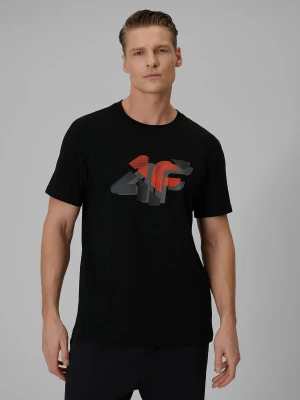 Zdjęcie produktu 4F T-shirt regular z nadrukiem męski - czarny XL