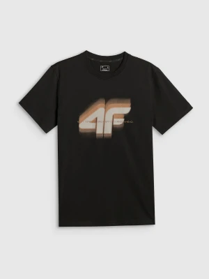 Zdjęcie produktu 4F T-shirt regular z nadrukiem męski - czarny XXL
