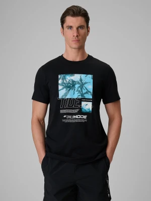 Zdjęcie produktu 4F T-shirt regular z nadrukiem męski - czarny XXL