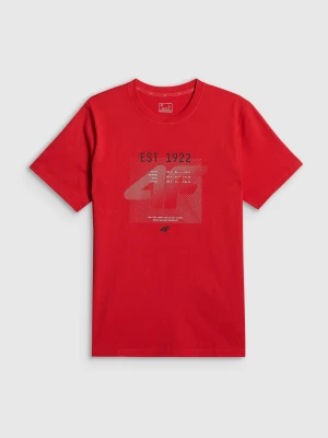 Zdjęcie produktu 4F T-shirt regular z nadrukiem męski - czerwony XXL