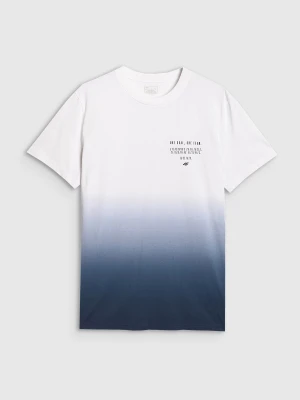 4F T-shirt regular z nadrukiem męski - granatowy M