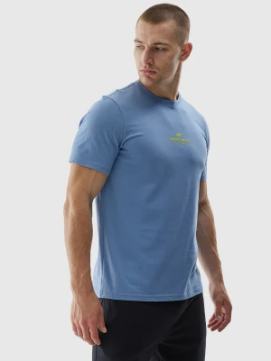 4F T-shirt regular z nadrukiem męski - niebieski S
