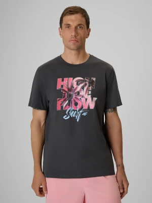 Zdjęcie produktu 4F T-shirt regular z nadrukiem męski - szary XXL