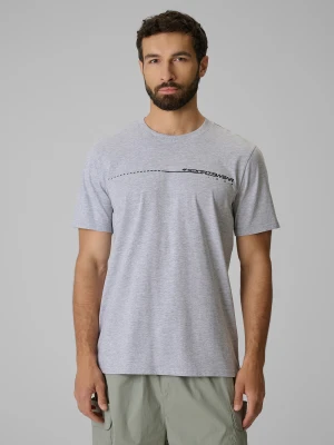 4F T-shirt regular z nadrukiem męski - szary M