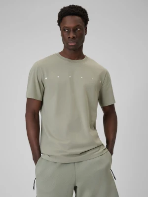 4F T-shirt regular z nadrukiem męski - zielony M