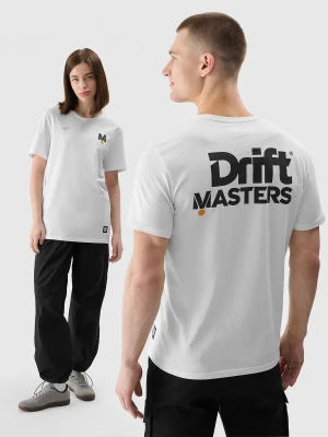 4F T-shirt regular z nadrukiem uniseks 4F x Drift Masters - biały S