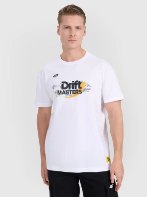 4F T-shirt regular z nadrukiem uniseks 4F x Drift Masters - biały M