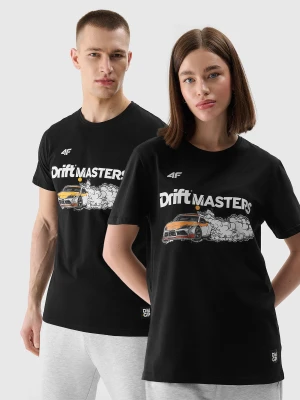 4F T-shirt regular z nadrukiem uniseks 4F x Drift Masters - czarny XXL