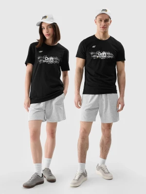 4F T-shirt regular z nadrukiem uniseks 4F x Drift Masters - czarny S