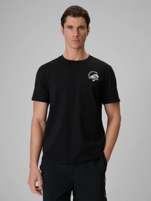 4F T-shirt relaxed z nadrukiem męski - czarny XXL