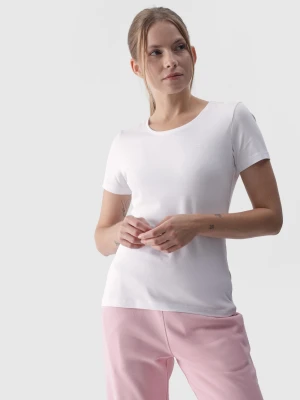 Zdjęcie produktu 4F T-shirt slim gładki damski - biały XS
