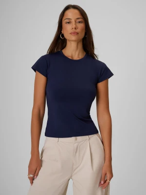 Zdjęcie produktu 4F T-shirt slim gładki damski - granatowy M