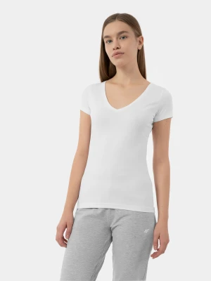 4F T-shirt slim gładki damski XL