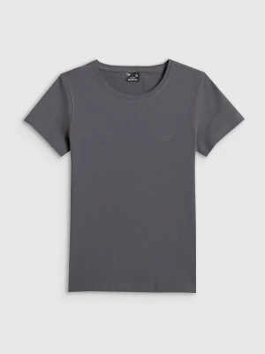 Zdjęcie produktu 4F T-shirt slim gładki damski - szary M