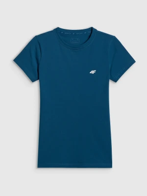 Zdjęcie produktu 4F T-shirt slim gładki damski - turkusowy XS