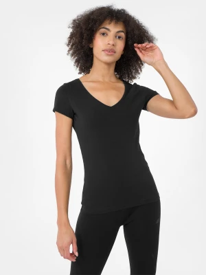 4F T-shirt slim gładki damski XS