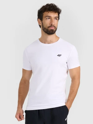 Zdjęcie produktu 4F T-shirt slim gładki męski - biały 3XL