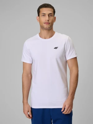 Zdjęcie produktu 4F T-shirt slim gładki męski - biały XXL