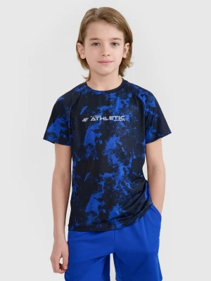 4F T-shirt sportowy szybkoschnący chłopięcy - multikolor 122/128 (6-8 lat)