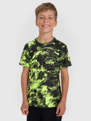4F T-shirt sportowy szybkoschnący chłopięcy - multikolor 122/128 (6-8 lat)