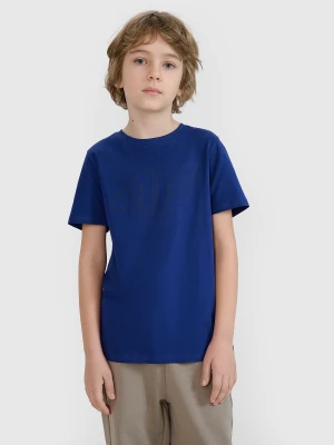 4F T-shirt z nadrukiem chłopięcy - niebieski 140 (9-10 lat)