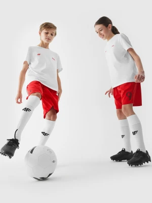 Zdjęcie produktu 4F T-shirt z nadrukiem dziecięcy 4F x Robert Lewandowski - biały 164 (13-14 lat)