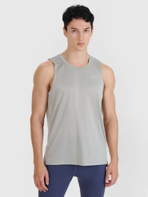 4F Tank top do biegania regular szybkoschnący męski - szary L