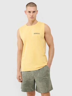 4F Tank top oversize męski - żółty 3XL