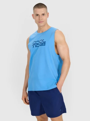 4F Tank top regular męski - niebieski M
