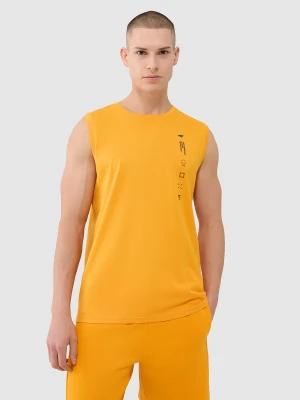 4F Tank top regular męski - pomarańczowy XXL