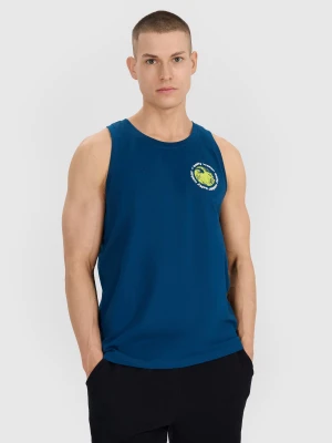 4F Tank top regular męski - turkusowy S