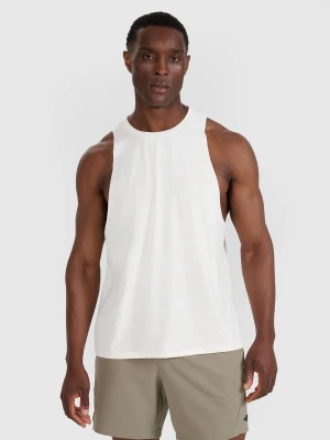 4F Tank top treningowy szybkoschnący męski - biały S
